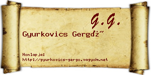 Gyurkovics Gergő névjegykártya