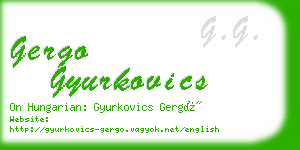 gergo gyurkovics business card